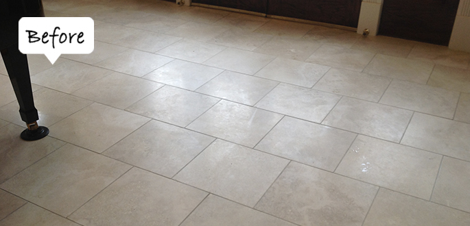 Sir Grout Tampa Travertine Before Honing and Polishing