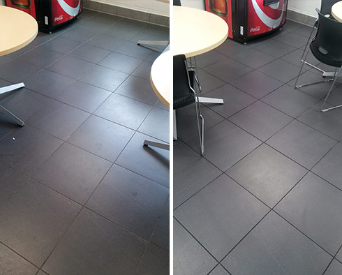 Floor Before and After a Grout Sealing in St. Petersburg, FL
