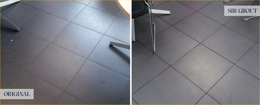 Floor Before and After a Superb Grout Sealing in St. Petersburg, FL