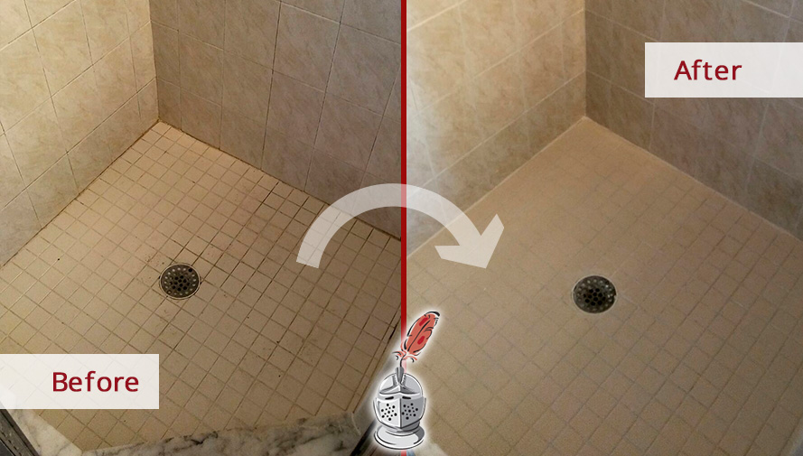 Before and After Our Shower Caulking Services in Tampa, FL