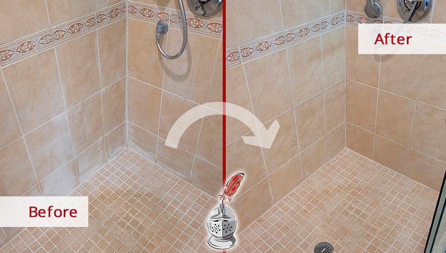Shower Before and After Tile and Grout Cleaners in Lutz, FL
