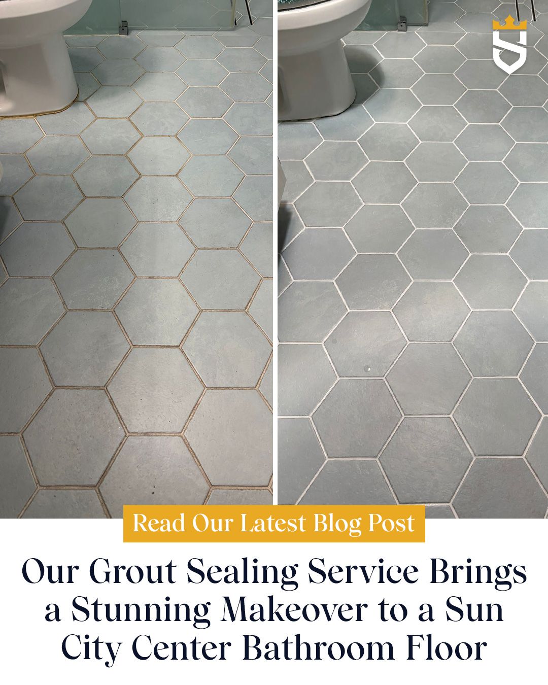 Our Grout Sealing Service Brings a Stunning Makeover to a Sun City Center Bathroom Floor