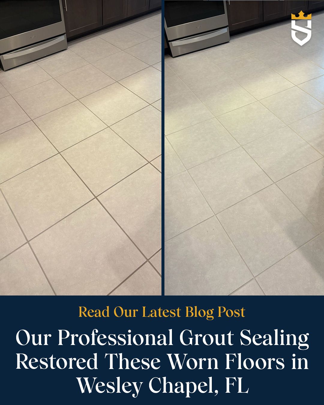 Our Professional Grout Sealing Restored These Worn Floors in Wesley Chapel, FL