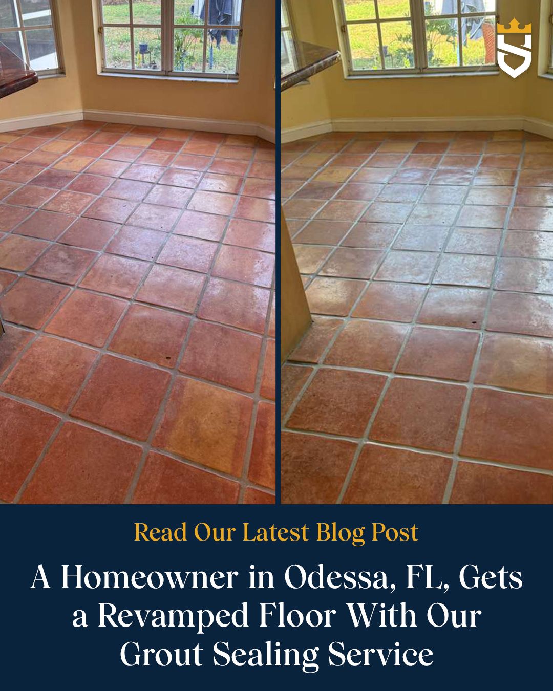 A Homeowner in Odessa, FL, Gets a Revamped Floor With Our Grout Sealing Service